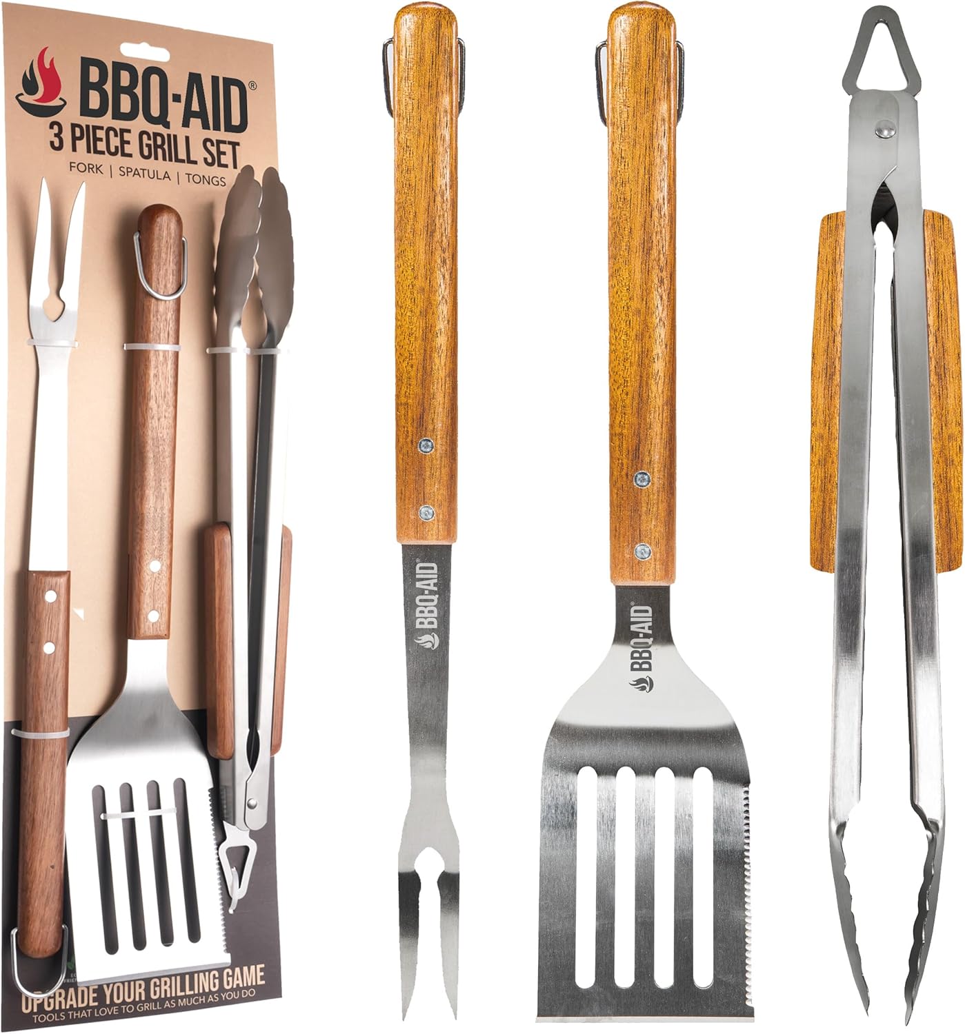 3 Piece BBQ Grilling Accessories Set for Perfect Grilling