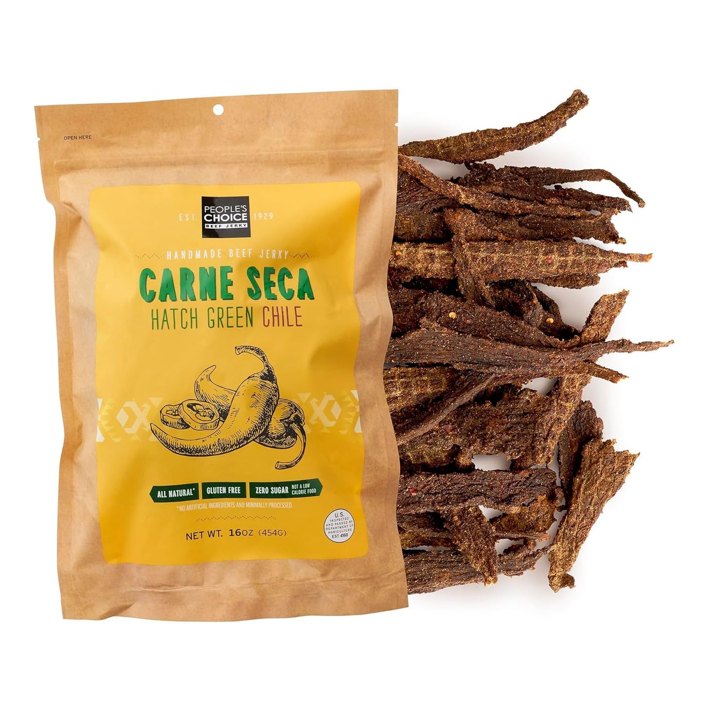 Authentic Carne Seca Jerky with Smoky Hatch Chile Flavor