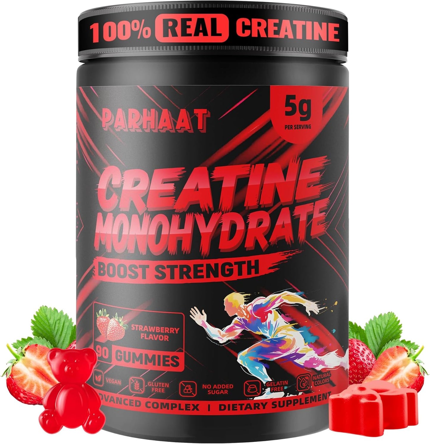 Creatine Monohydrate Gummies for Strength and Focus Boost