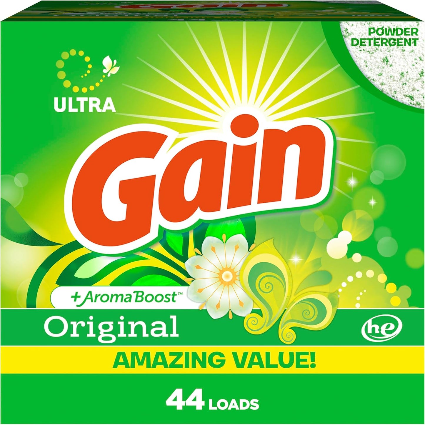 Gain Powder Detergent - Original Scent, 45 Oz