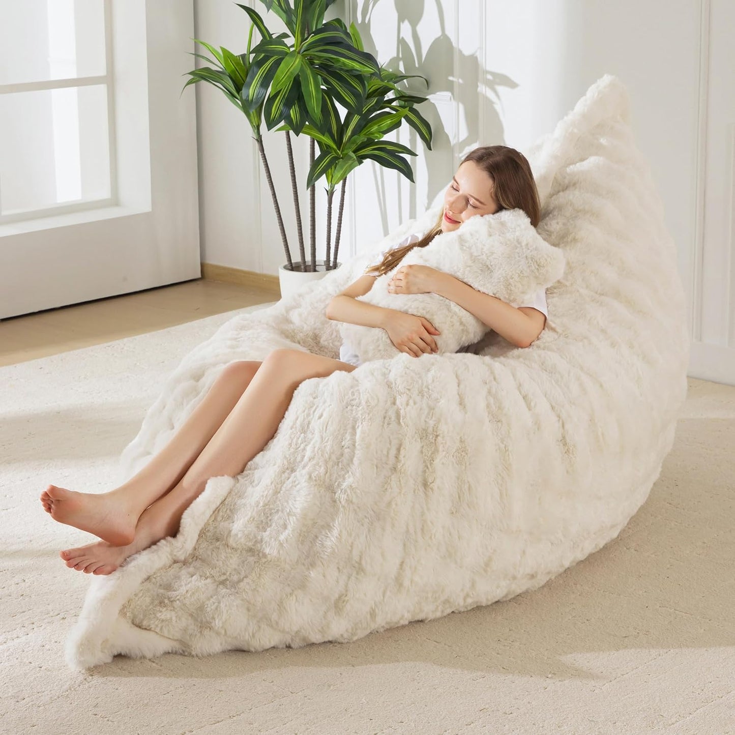 MAXYOYO Giant Bean Bag Chair with Pillow for Ultimate Comfort