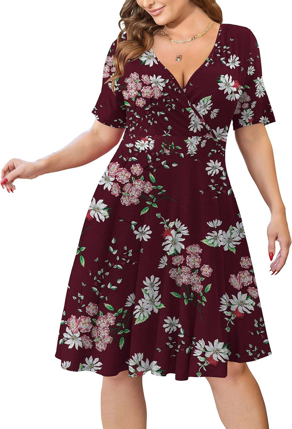 Plus Size Dresses for Women with Pockets - Casual Swing Style