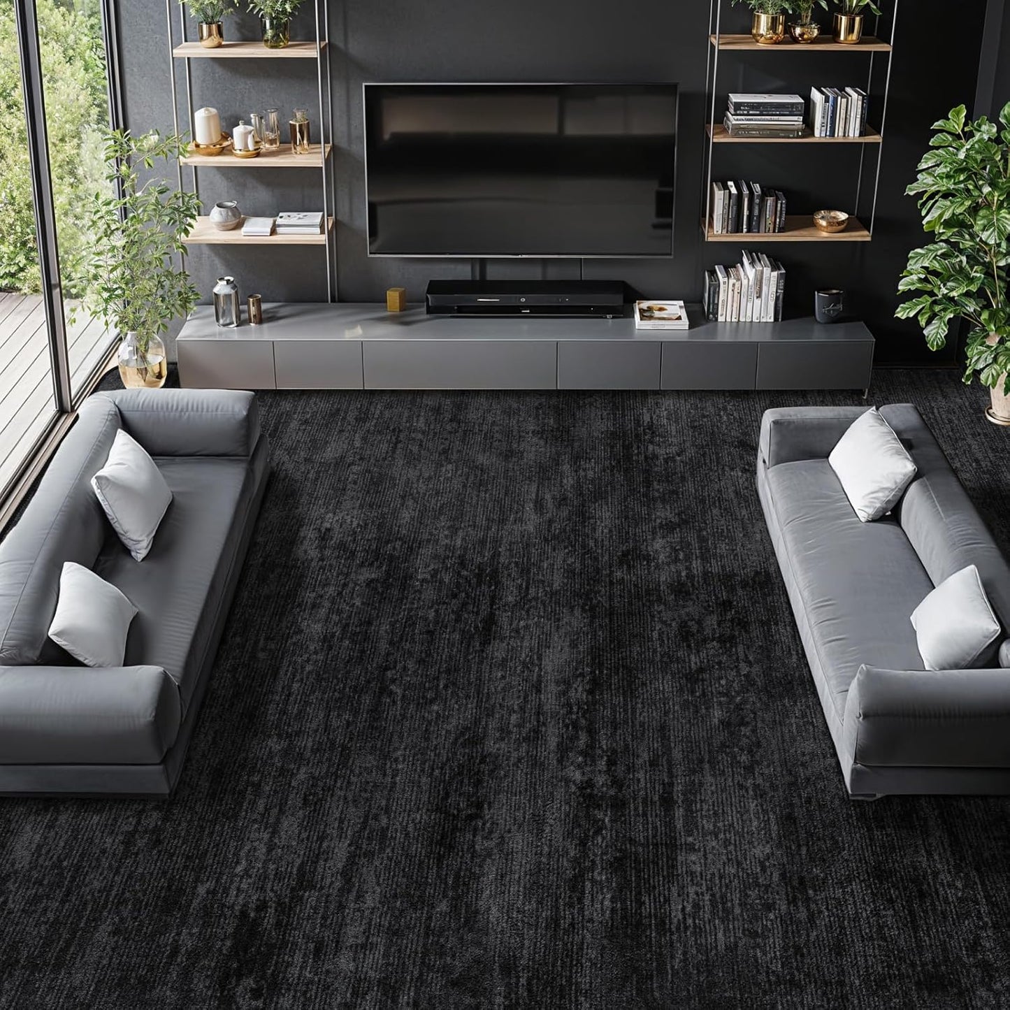 Washable 8x10 Area Rug for Living Room - Durable Non-Slip Design