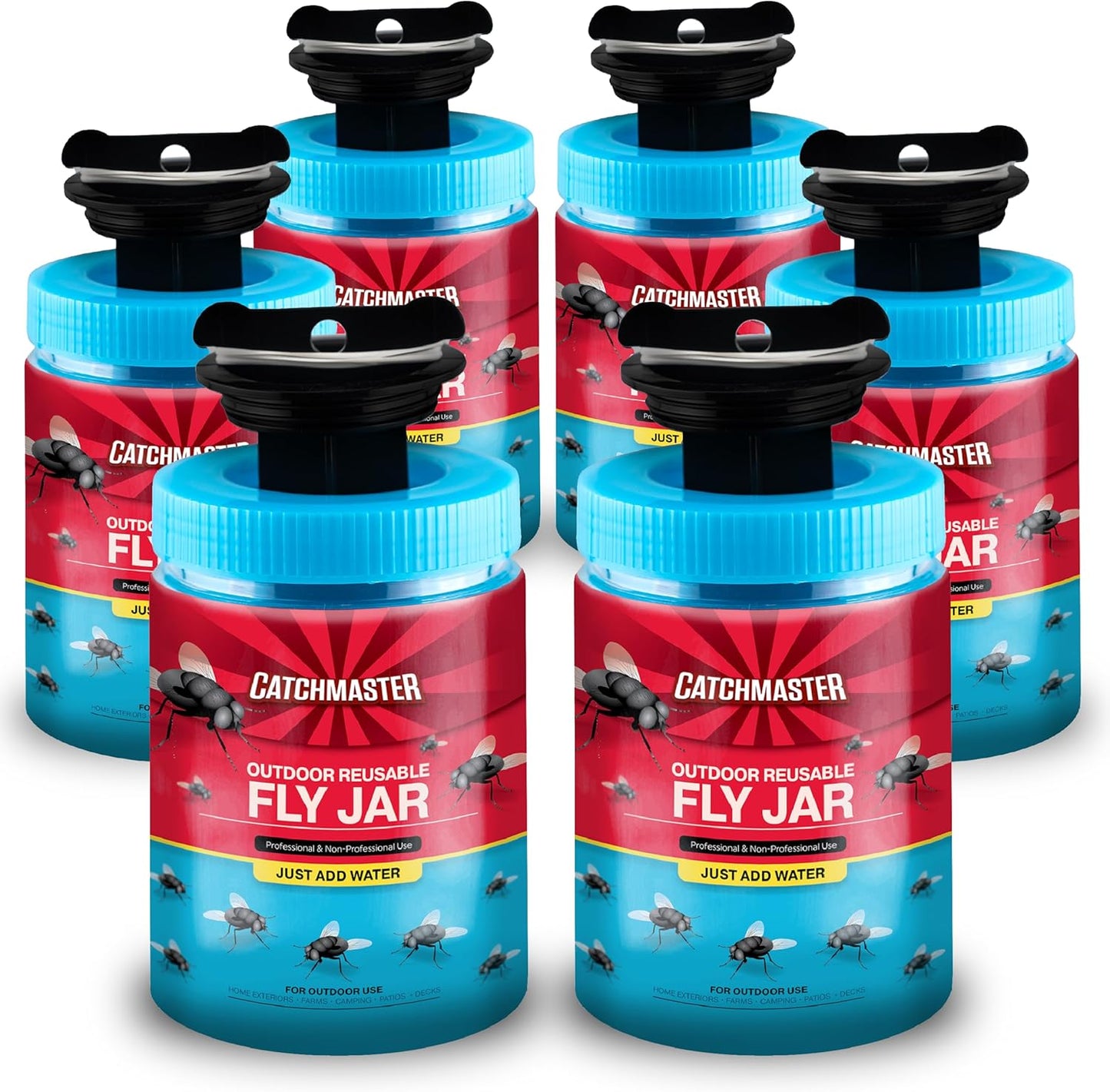 Catchmaster Outdoor Reusable Fly Traps with Food-Based Lure