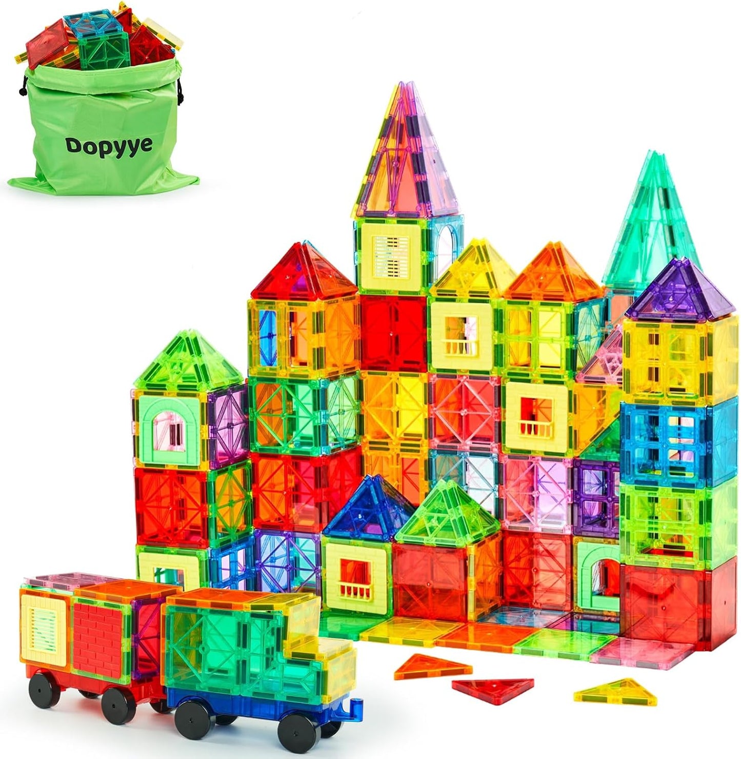 132 PCS Magnetic Tiles Building Blocks for Creative Play