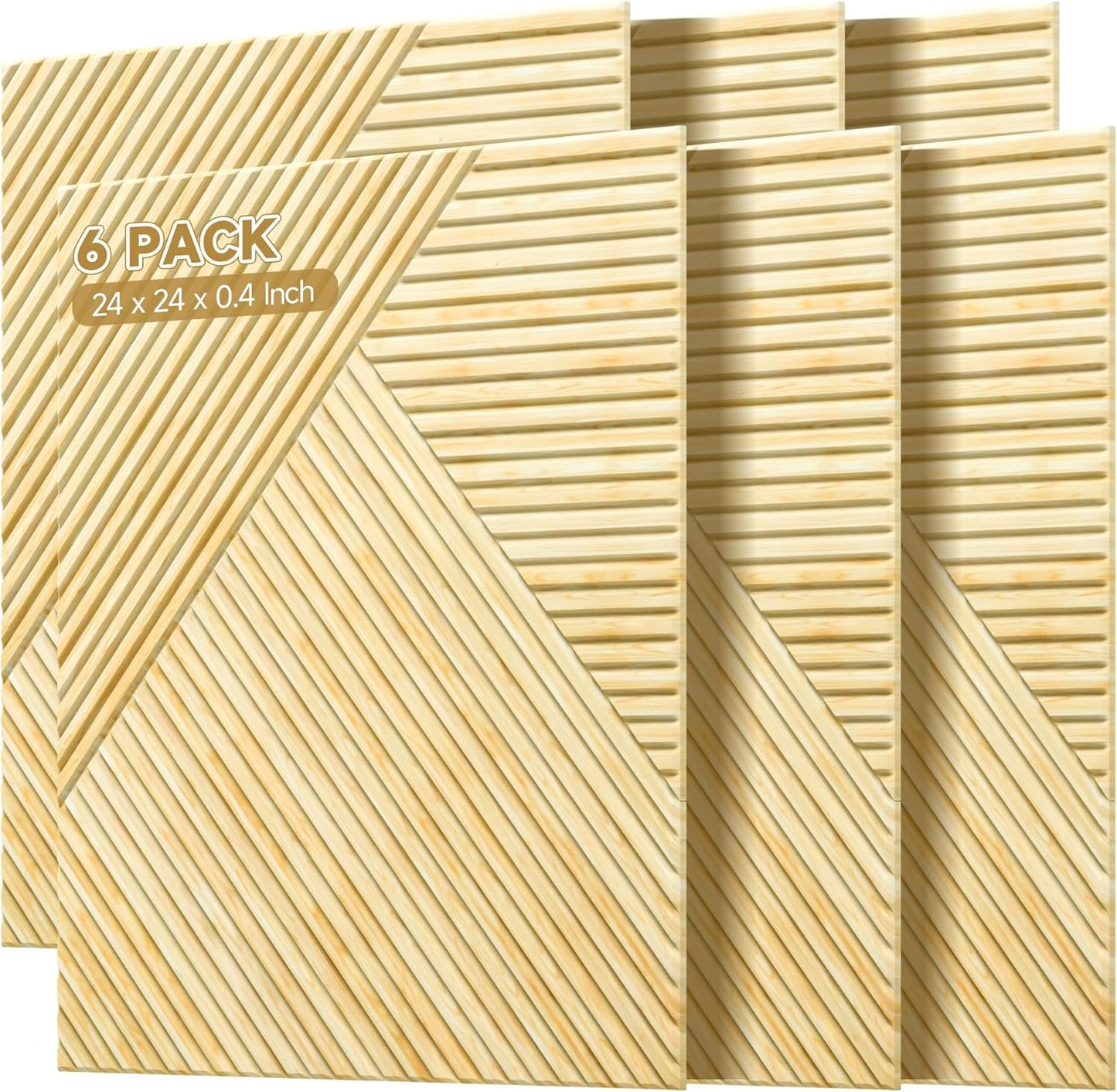 Acoustic Panels for Wall and Ceiling - 6 Pack 2ftx2ftx0.4ft