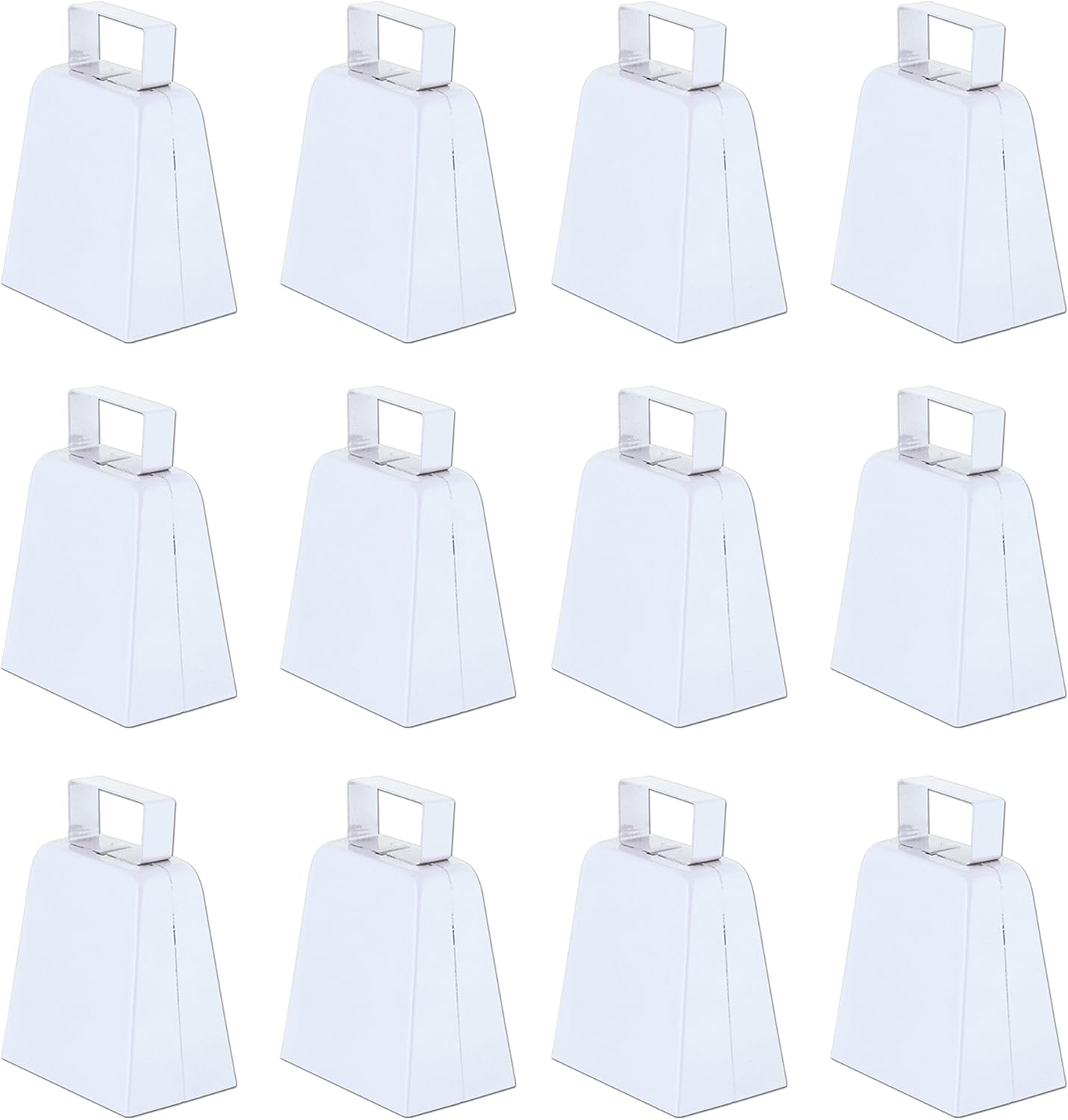 Beistle White Cowbells for School Spirit and Game Day Fun