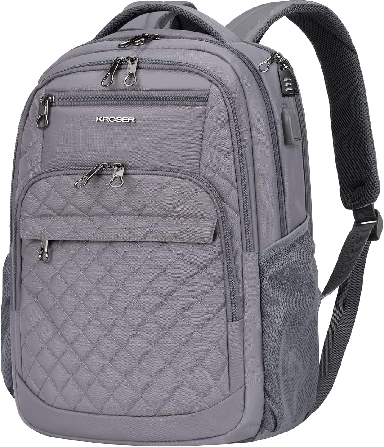 KROSER 17 Laptop Backpack with USB Port - Water-Repellent & RFID Protection