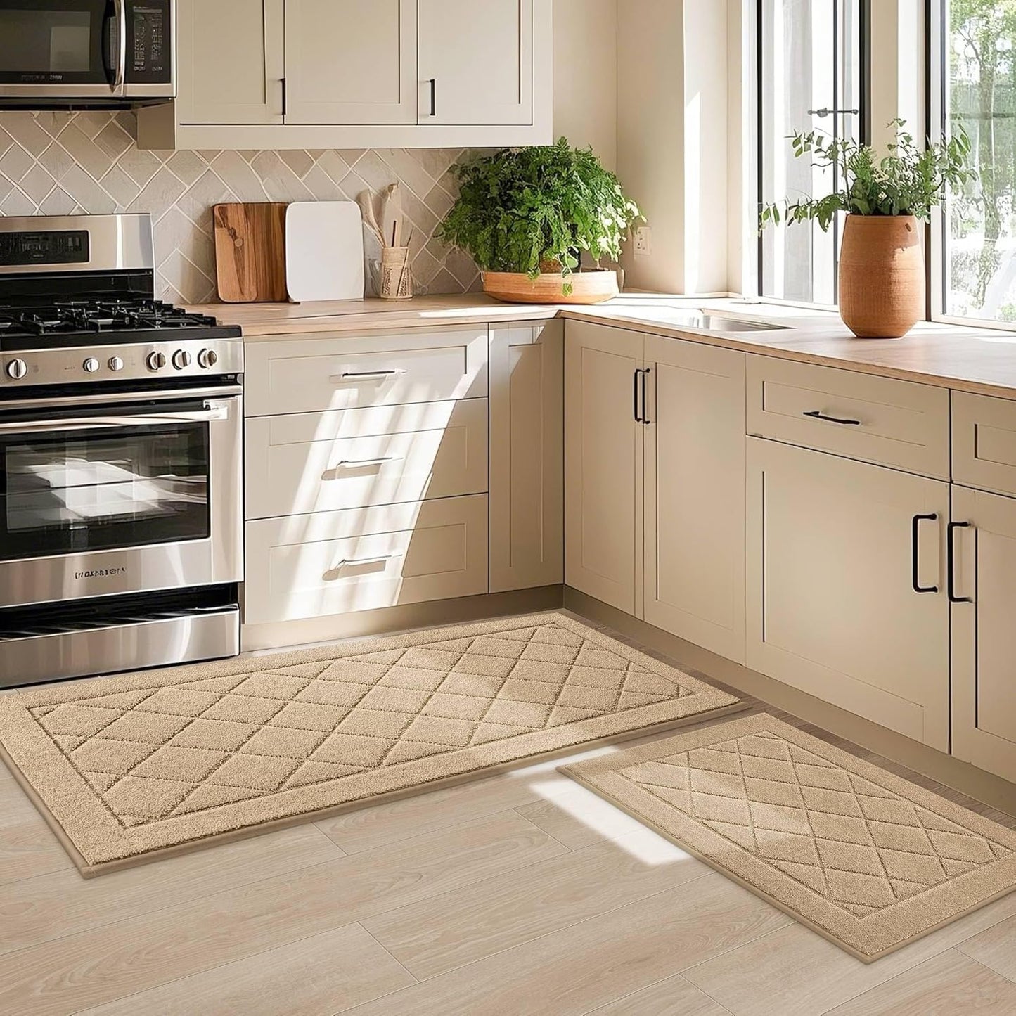 Non-Slip Kitchen Rugs Set of 2 for Enhanced Safety and Comfort