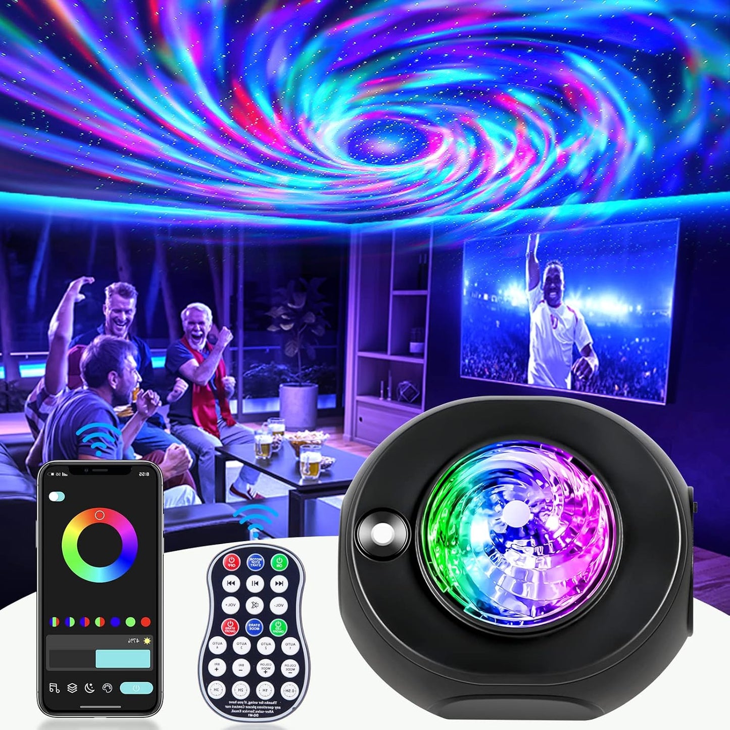 Aimeizi Galaxy Star Projector - Remote Control Timer