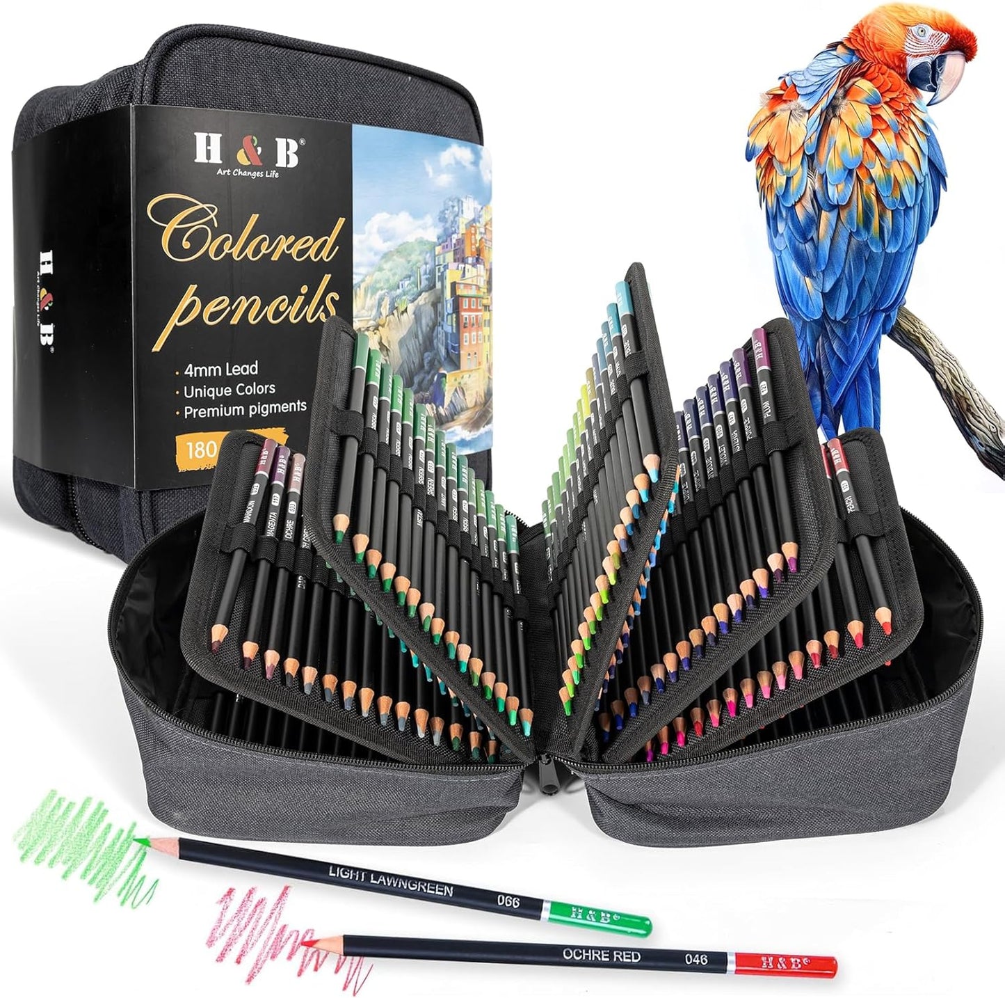 180 Colored Pencils Kit for Adult Coloring and Art Supplies