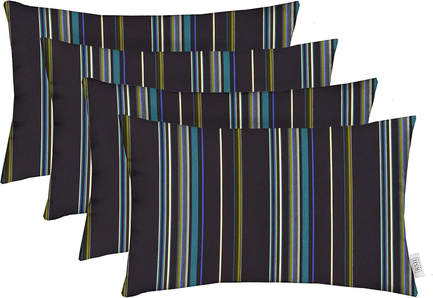 Sunbrella Lumbar Throw Pillows Set of 4 for Outdoor Comfort