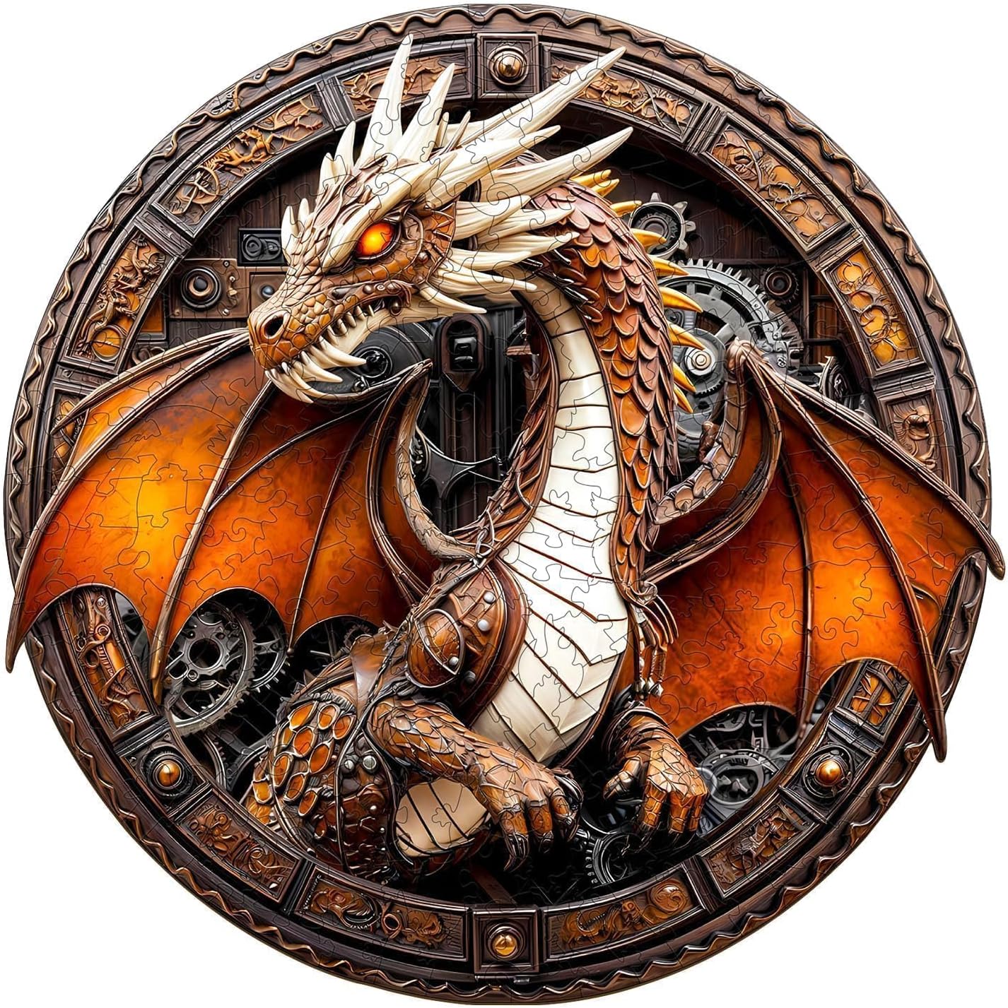 Mechanical Dragon Wooden Puzzle for Adults - Unique Jigsaw Fun