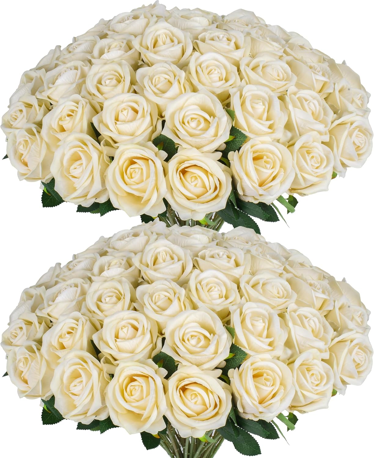 50 PCS Fake Champagne Roses for Elegant Wedding Decor and More