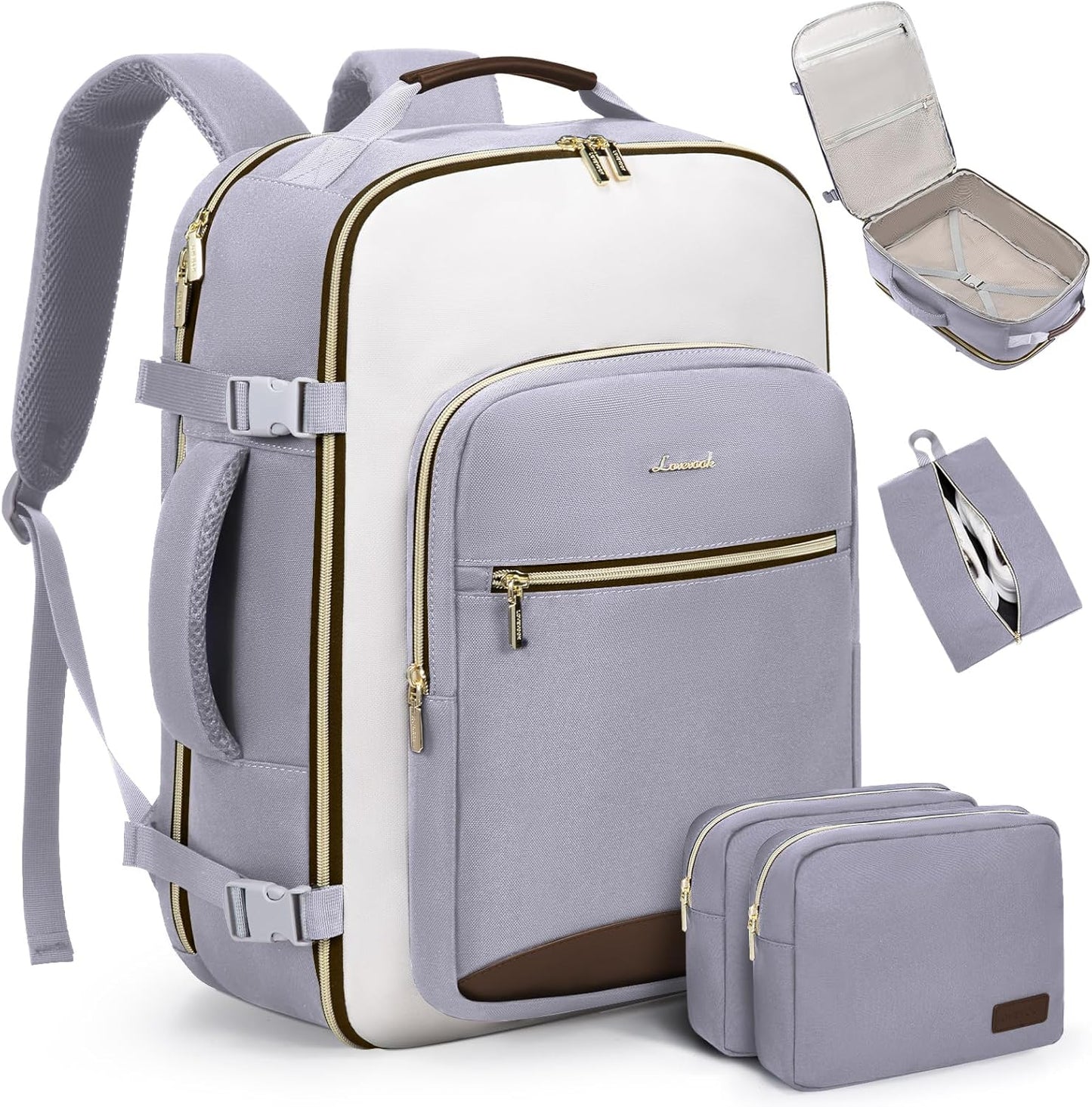 LOVEVOOK Large Travel Backpack for Airplanes, 40L Carry On