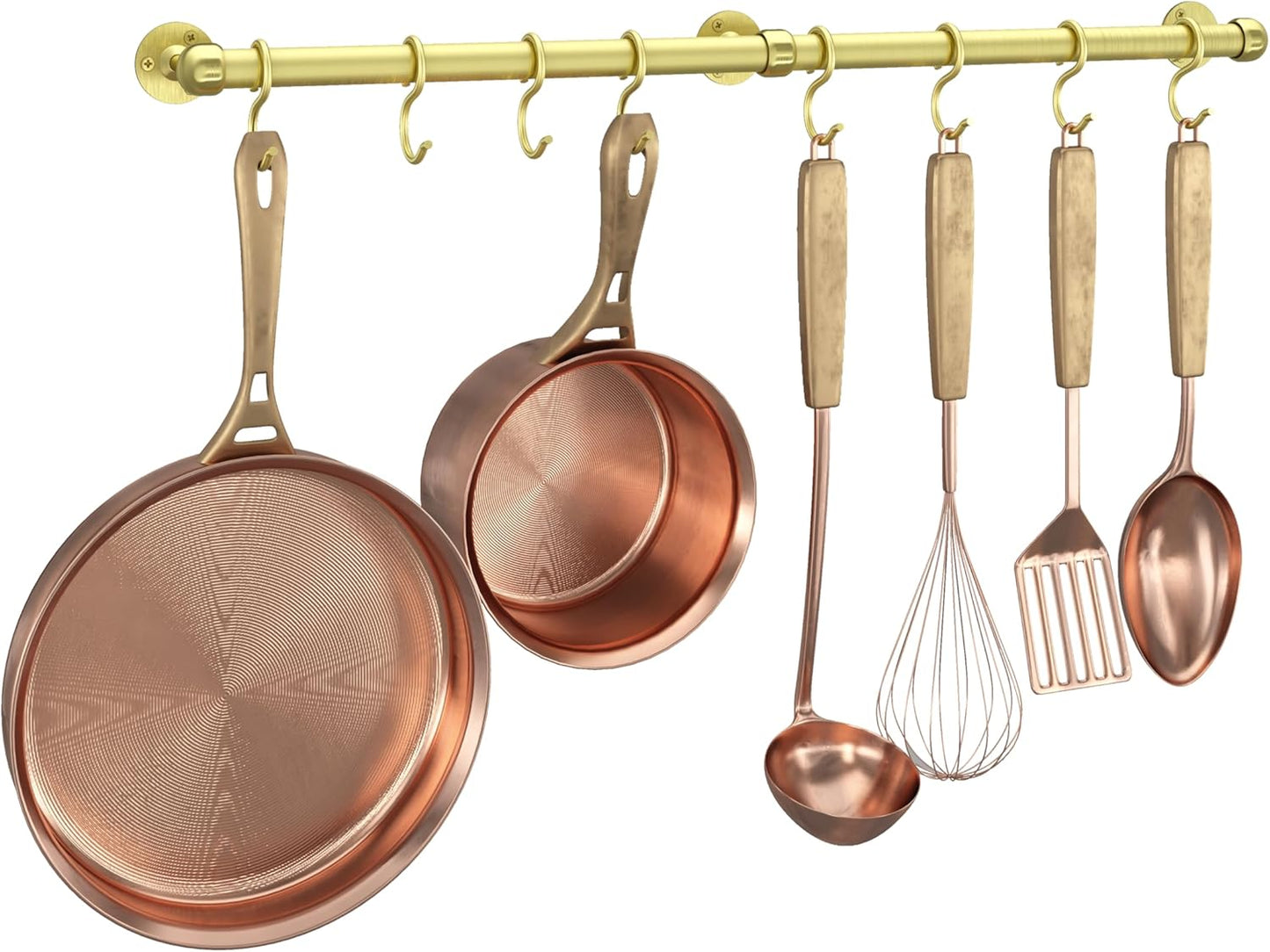 ROTHLEY Stainless Steel Hanging Pot Rack for Kitchen Organization