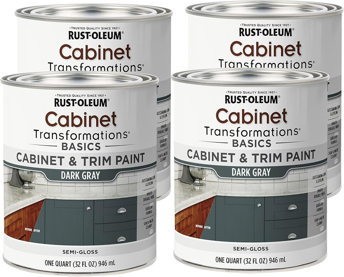 Transform Your Cabinets with Rust-Oleum Dark Gray Paint Pack