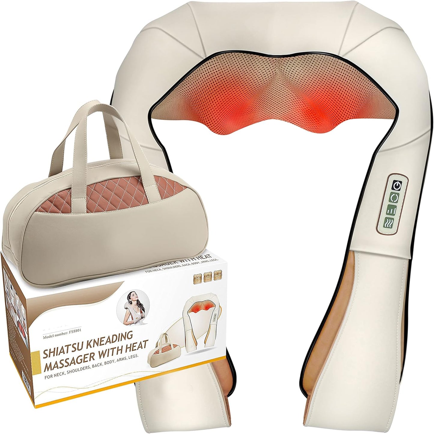 FIVE S FS8801 Shiatsu Neck and Back Massager with Heat