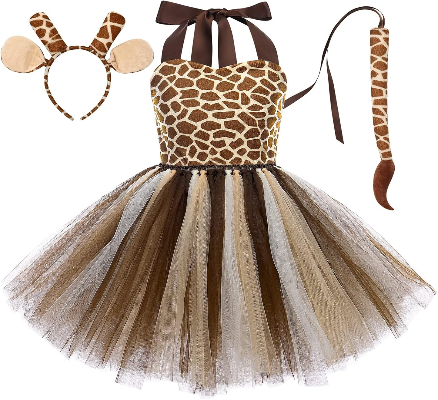 Toddler Girls Jungle Safari Animal Costume Dress Up Set