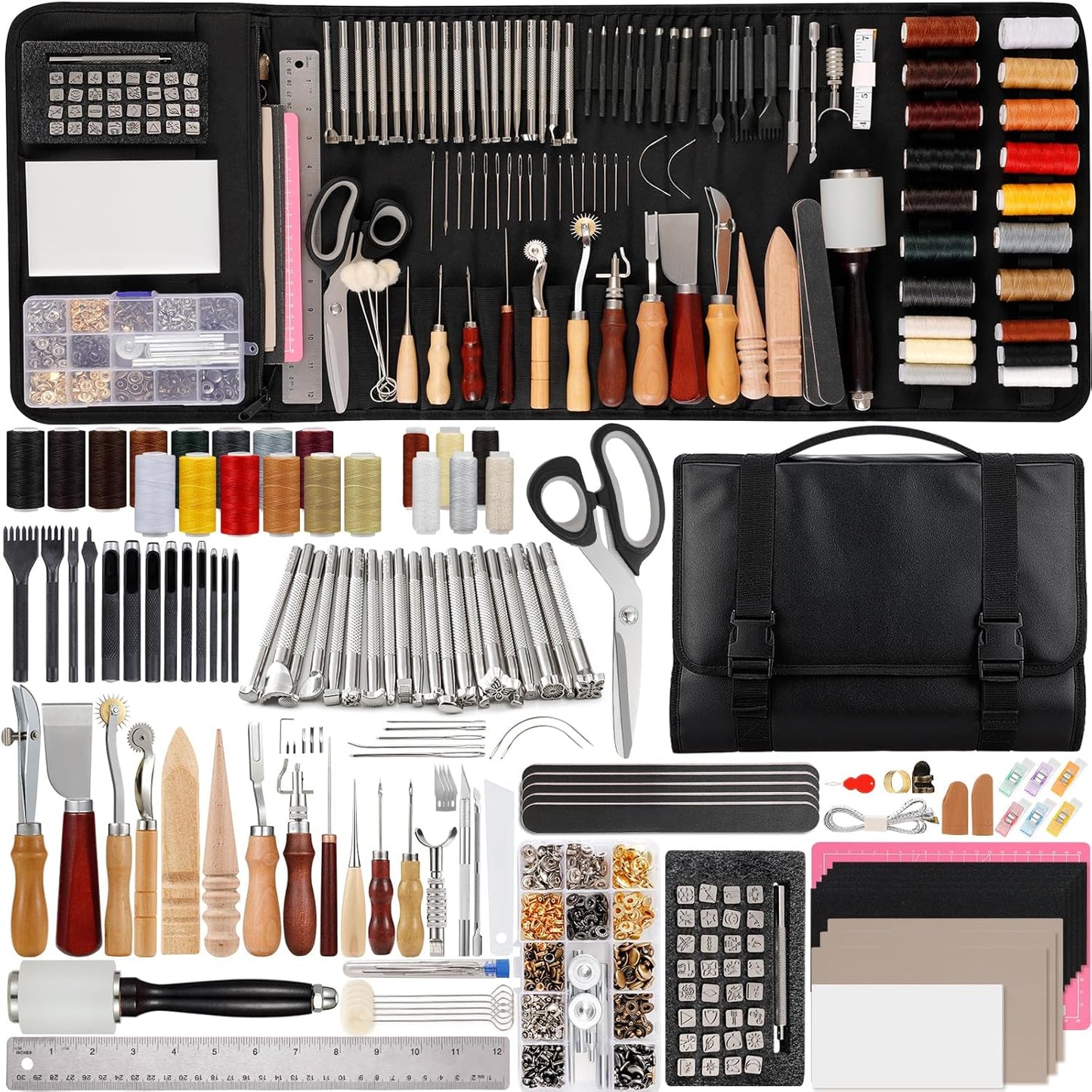 Nicpro 160PCS Leather Tooling Kit for Professional Crafting