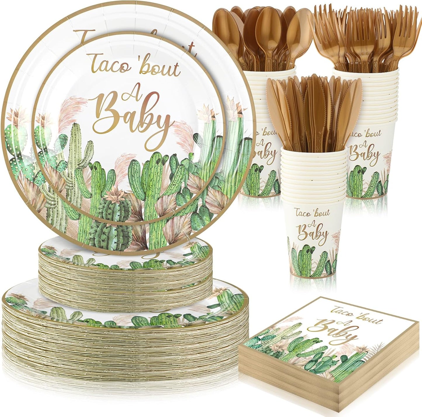 Taco Party Tableware Set for Baby Showers and Birthdays