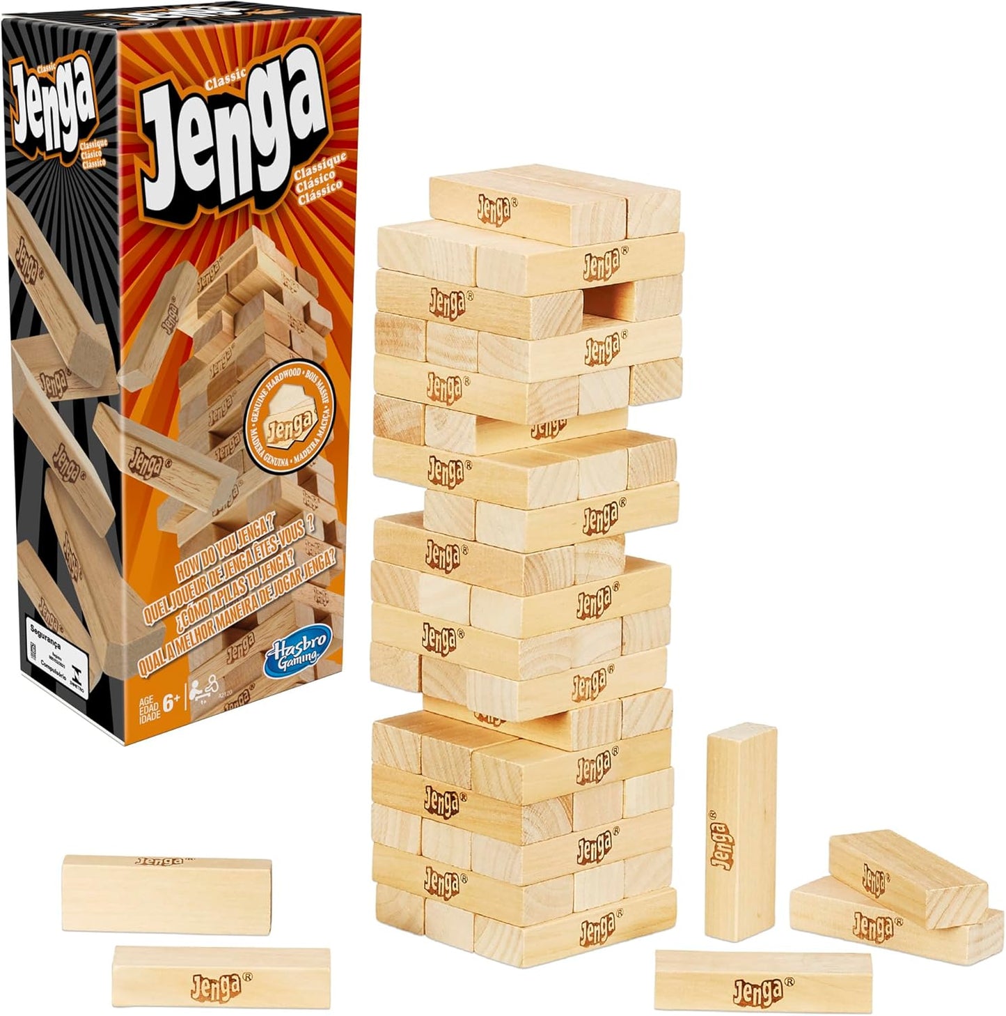 Hasbro Jenga Classic Game - Stacking Fun!