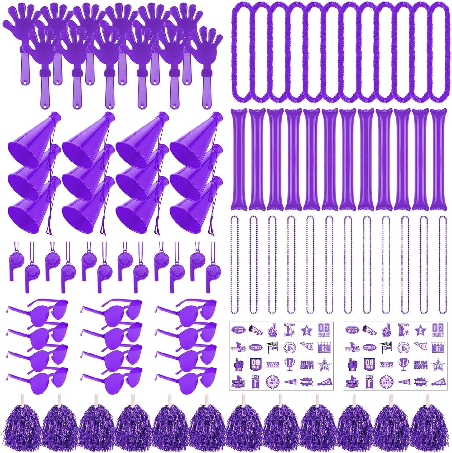 Purple Team Spirit Accessories for Exciting Sporting Events