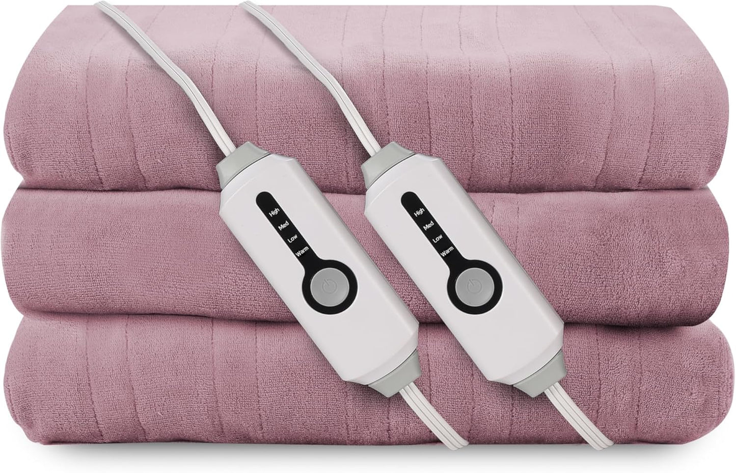 Electric Heated Blanket King Size 90x100 Soft Coral Fleece