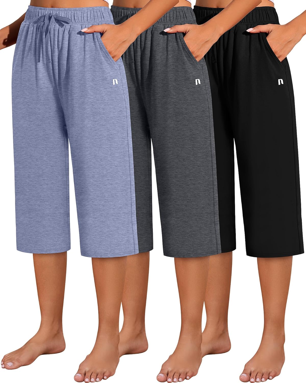 Neer Women's Capri Pants 3 Pack for Comfort and Style