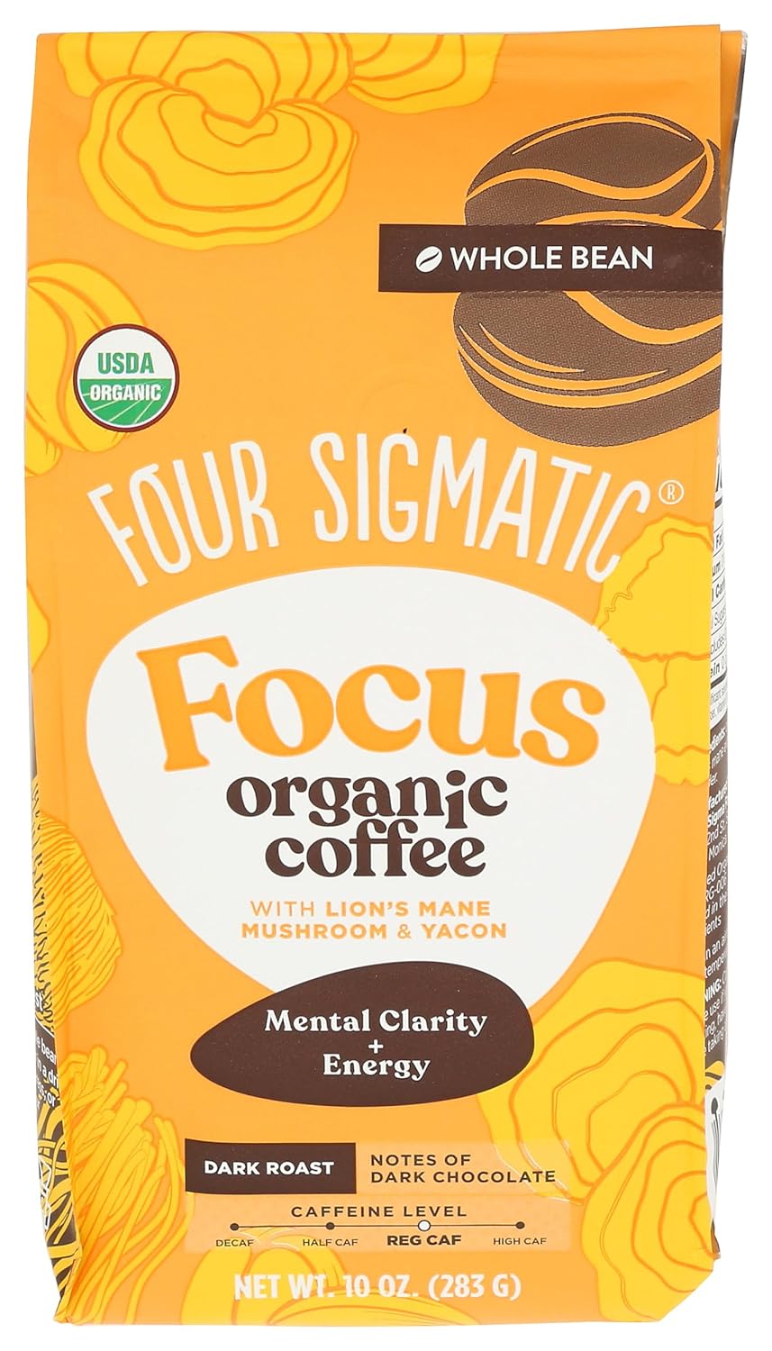FOUR SIGMATIC Organic Lion's Mane Coffee, 10oz