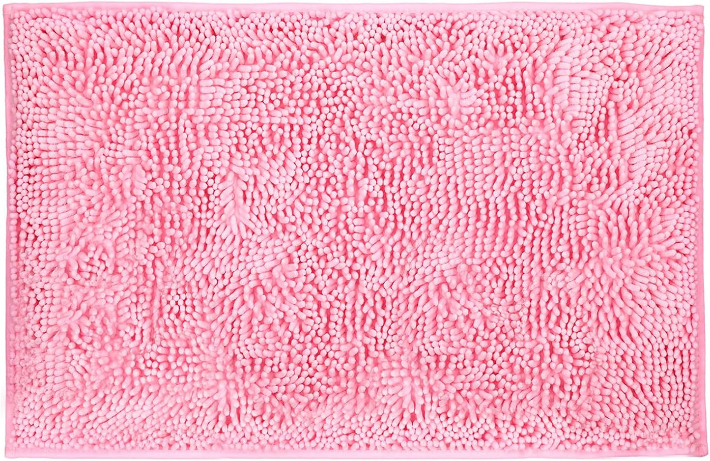 Soft & Slip-Resistant Chenille Bath Mat - Fast Dry! - Pink 17x24