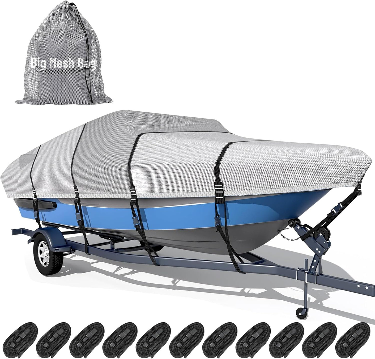 1600D Waterproof Boat Cover for 20-22ft Boats - Ultra Durable