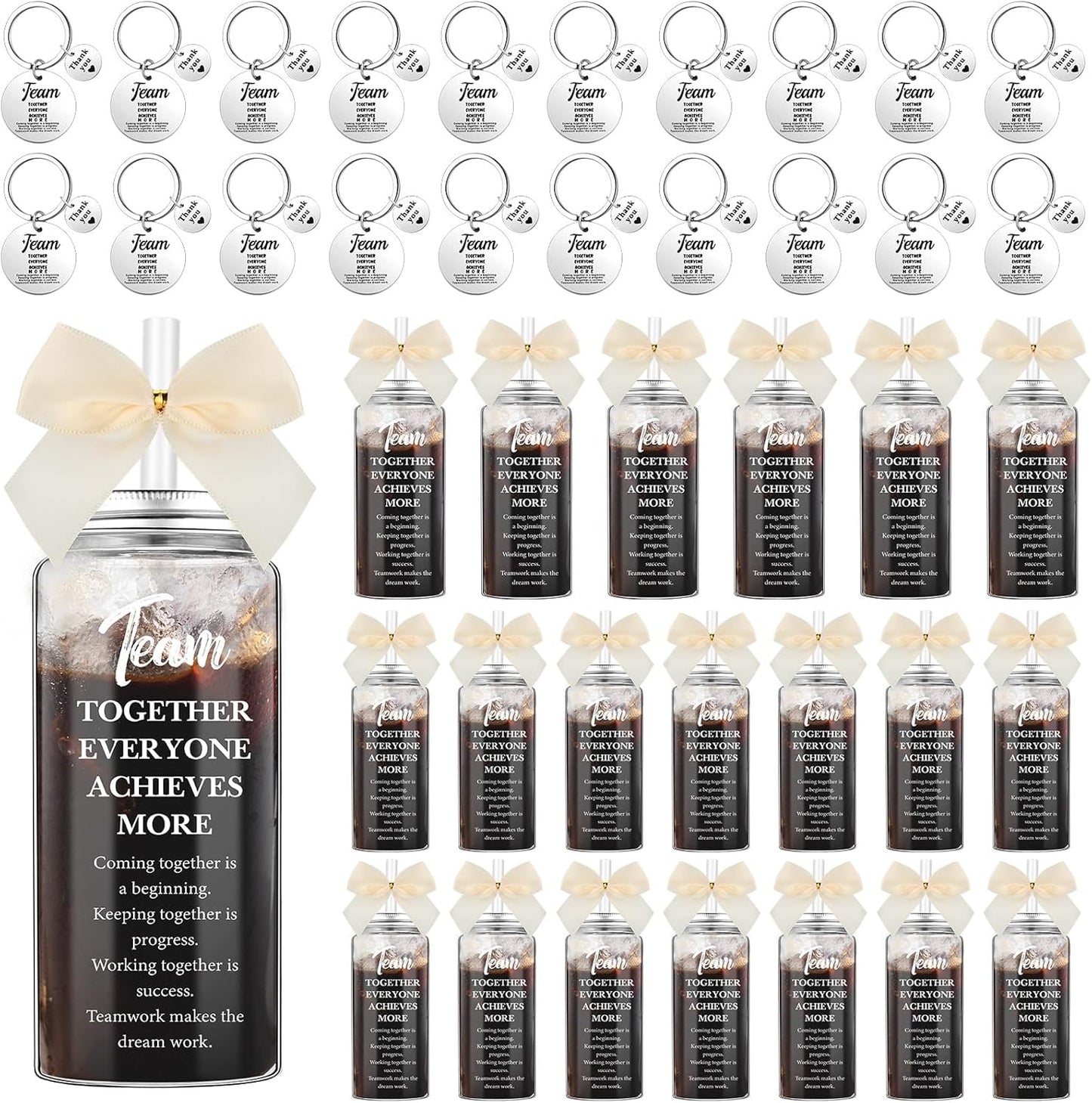 20 Set Team Appreciation Gifts with Tumblers and Keychains