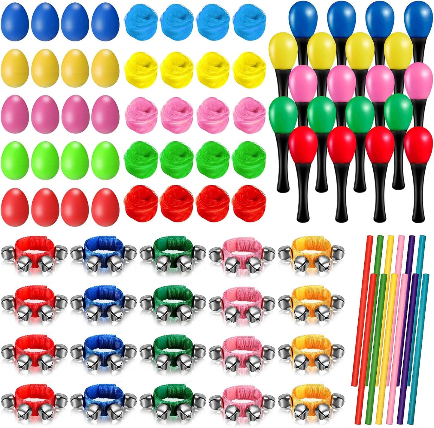 100 Pcs Shaker Musical Instruments for Kids - Fun Music Set