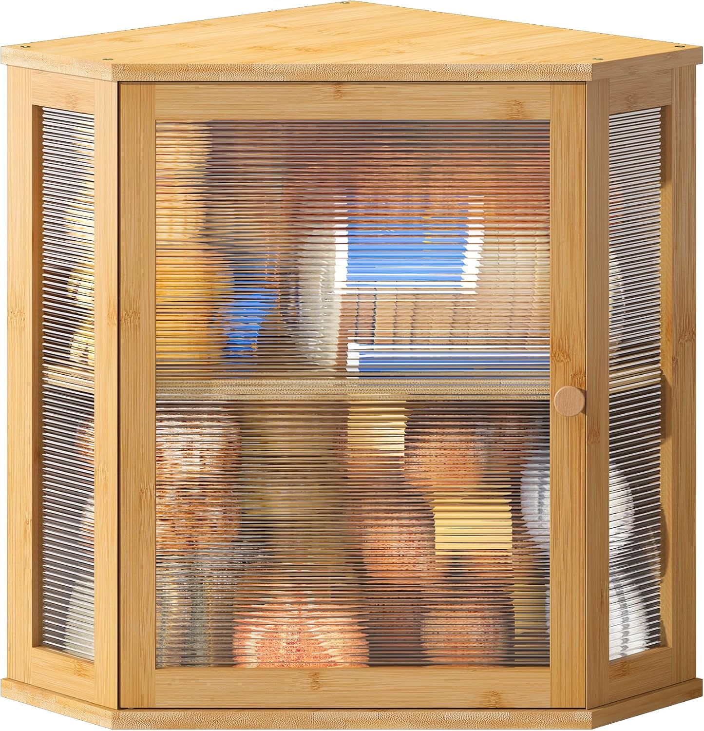 BMOSU Corner Bread Box for Kitchen Countertop - Large Capacity