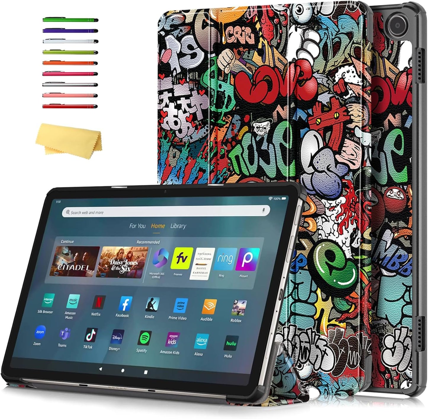 Slim Case for Fire Max 11 Tablet with Trifold Design and Stand
