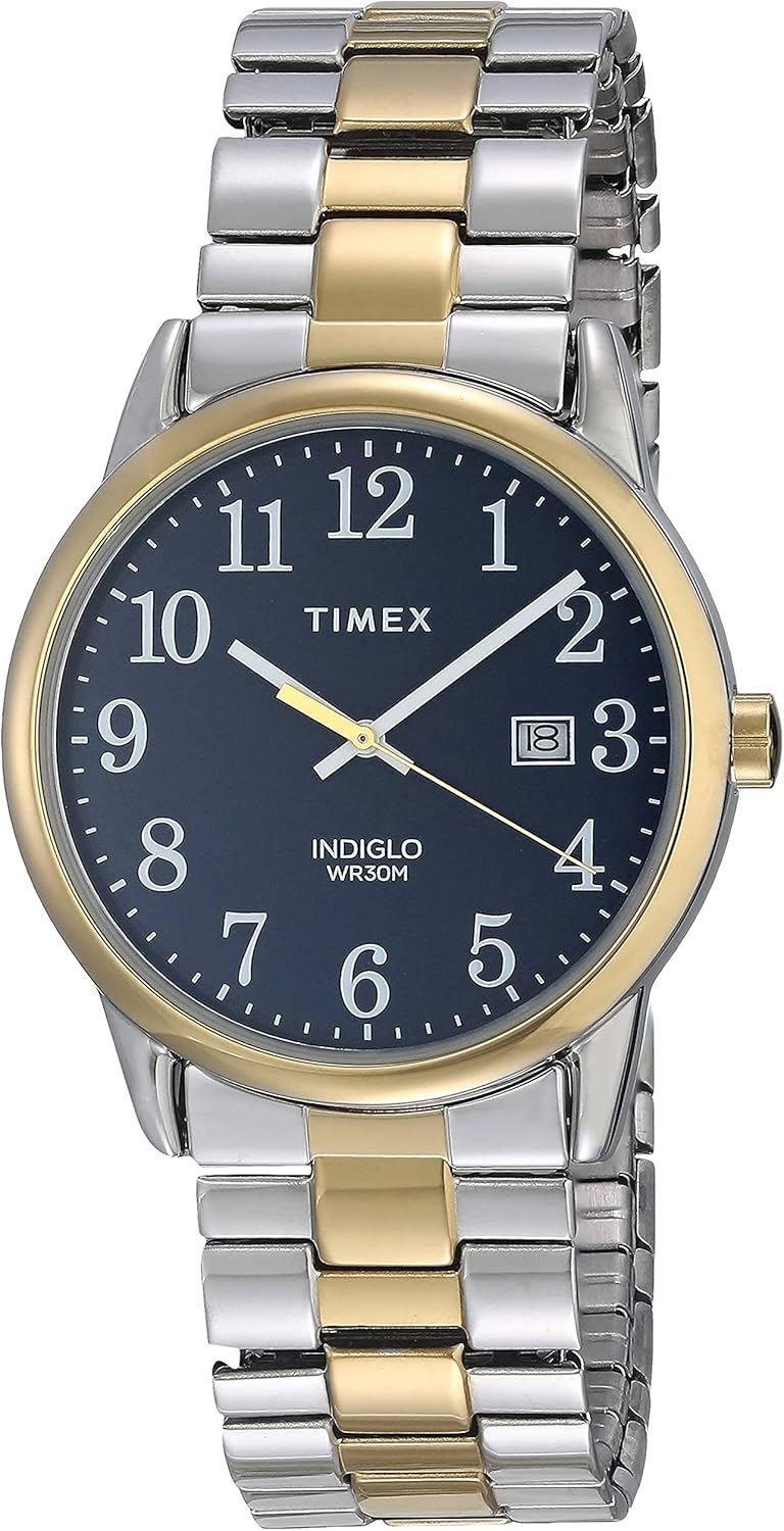 Timex Men's Easy Reader Watch with Two-Tone Expansion Band