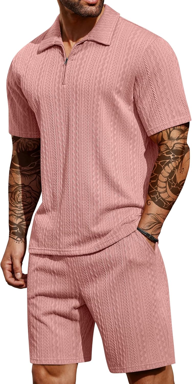 COOFANDY Men's 2 Pieces Outfits for Summer Athletic Style
