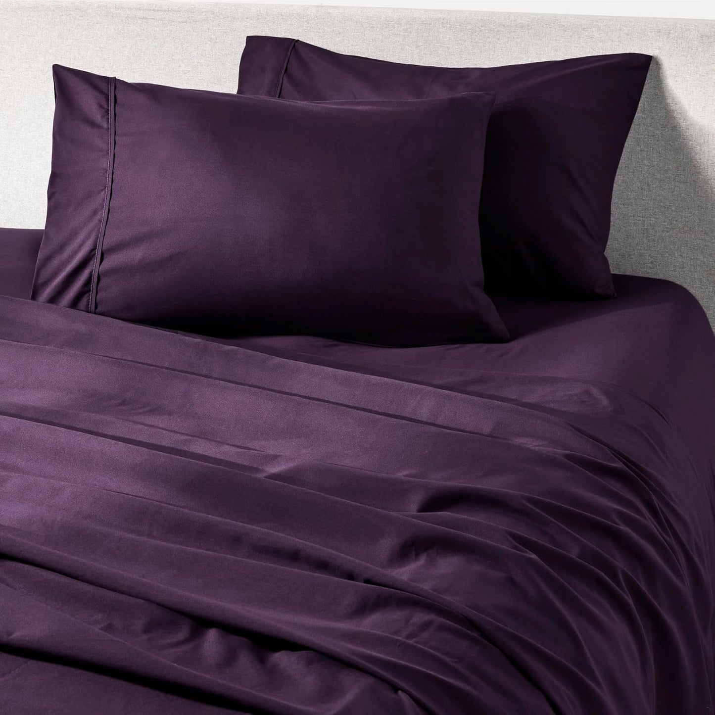 PeachSkinSheets Eggplant Sheet Set for Hot Sleepers Comfort