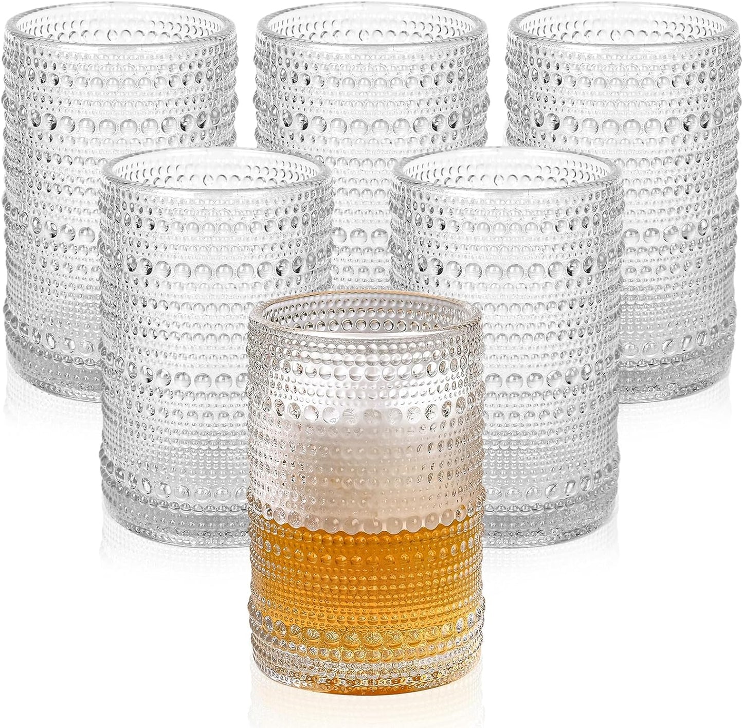 Vintage Glassware Drinking Glasses Set of 6 for All Occasions