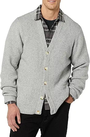 Men's Long-Sleeve Soft Touch Cardigan Sweater for Comfort