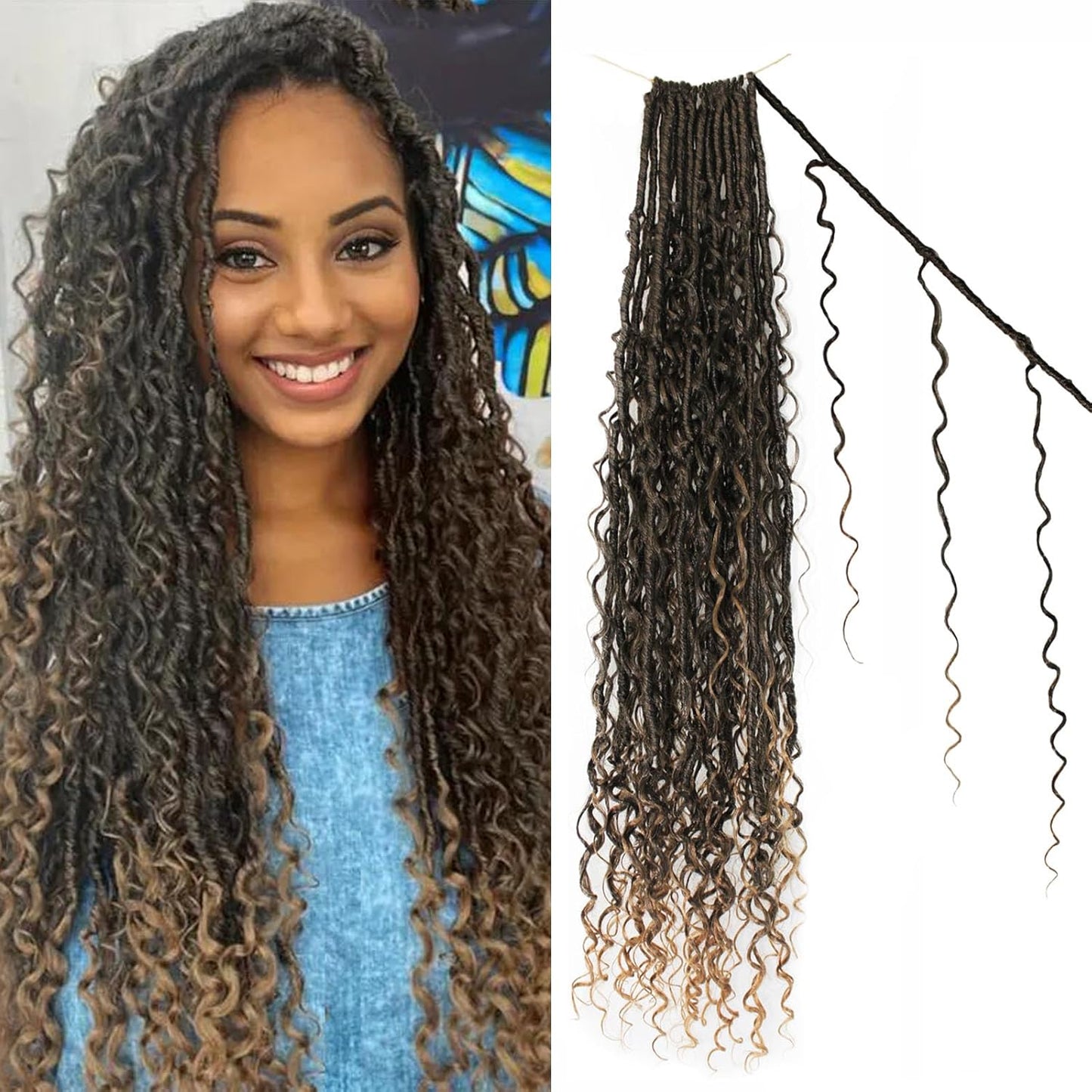 Boho Faux Locs Crochet Hair 30 Inch for Stunning Styles