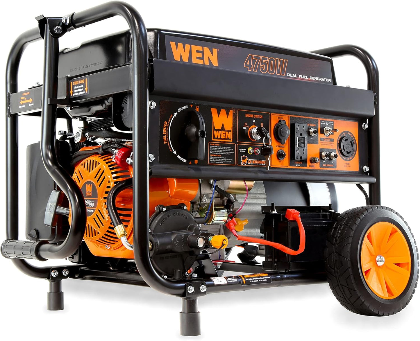 WEN DF475X 4750-Watt Portable Generator with CO Shutdown Sensor
