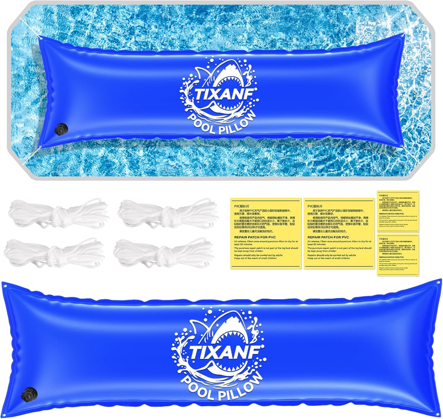 TIXANF 4 x 15Ft Winter Pool Pillow for Above Ground Pools