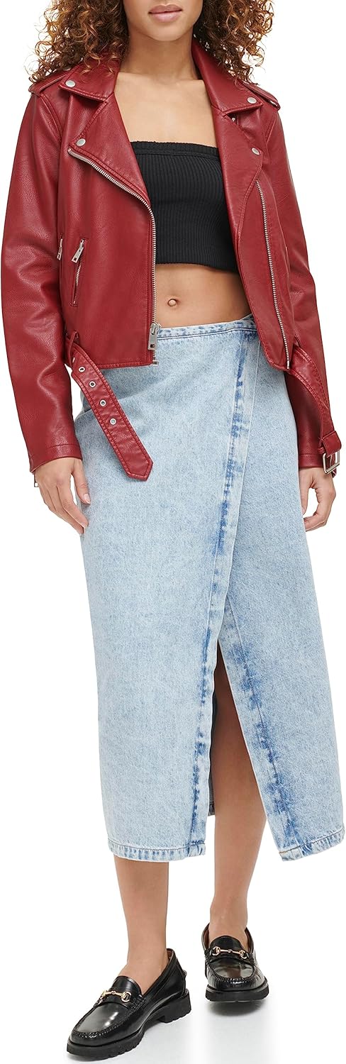 Levi's Womens The Belted Faux Leather Moto Jacket for Style