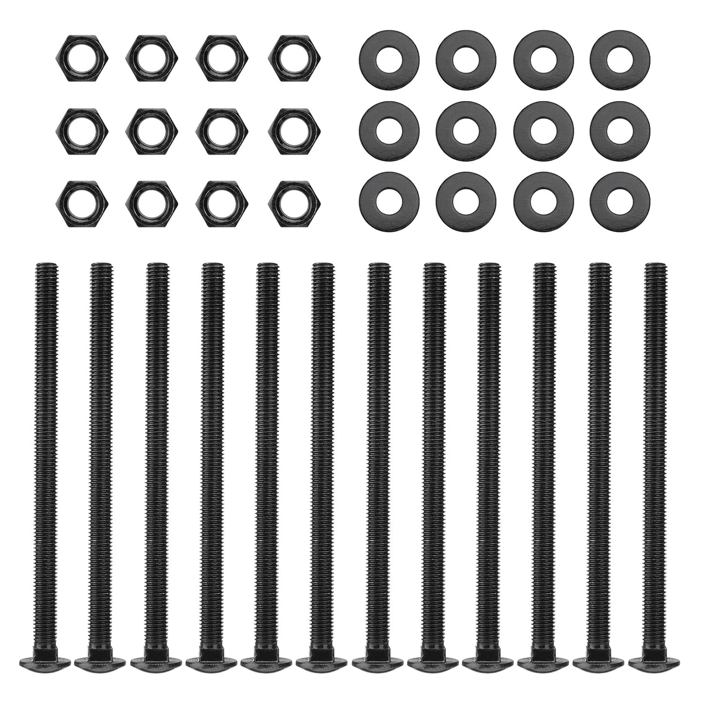 1/2 x 8 Inch Carriage Bolt Kit for Heavy Duty Applications
