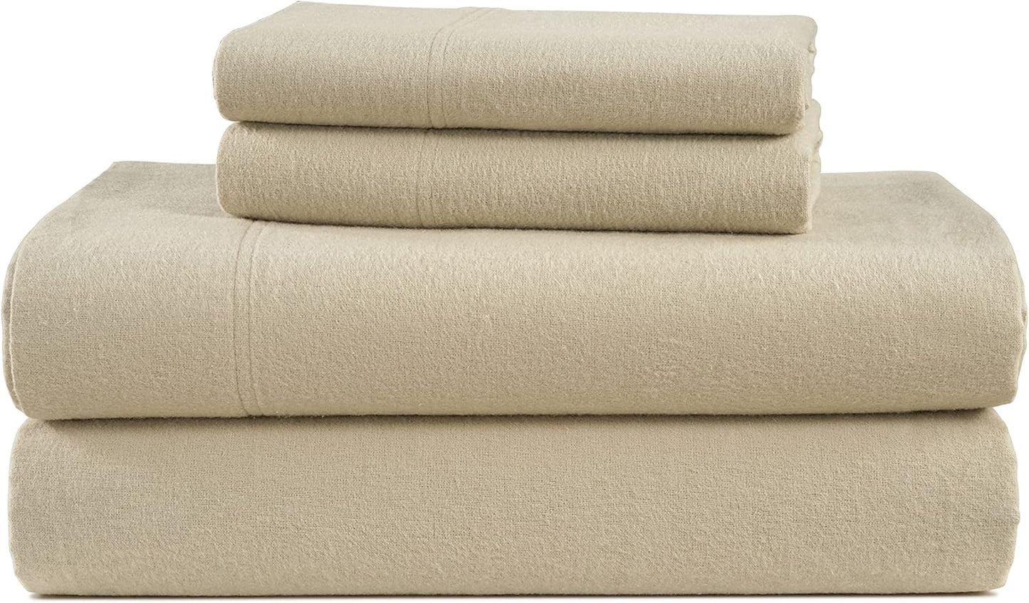 100% Cotton King Flannel Sheets Set for Cozy Winter Nights