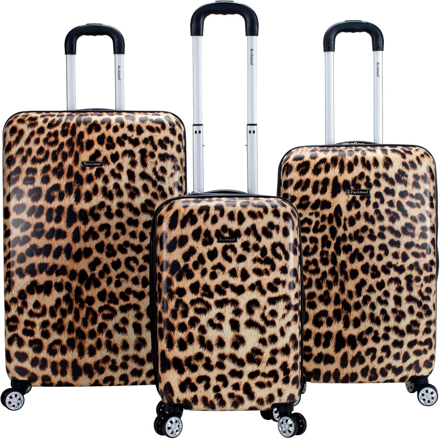 Rockland Safari Hardside Spinner Wheel Luggage Set for Travel