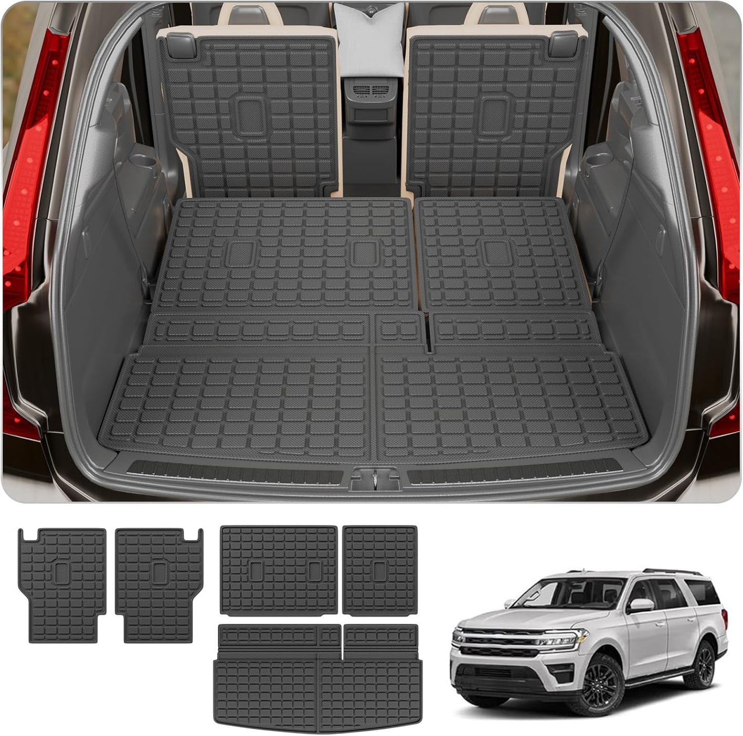 Cargo Mat for 2018-2025 Ford Expedition Lincoln Navigator 7 Seats