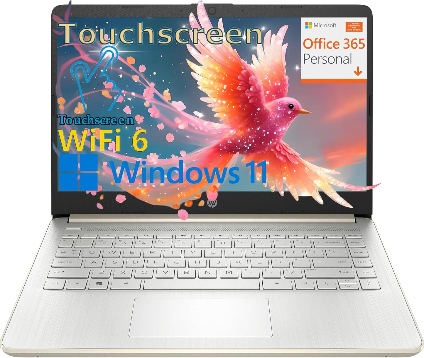 HP Touchscreen Laptop for Home Study with Office 365 Included